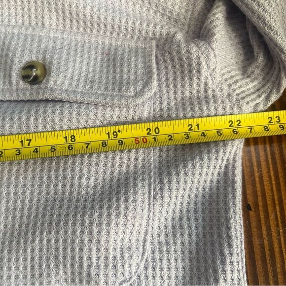 If It Were Me Waffle Weave Shirt Jacket Size Medium Lavender - Picture 6 of 7